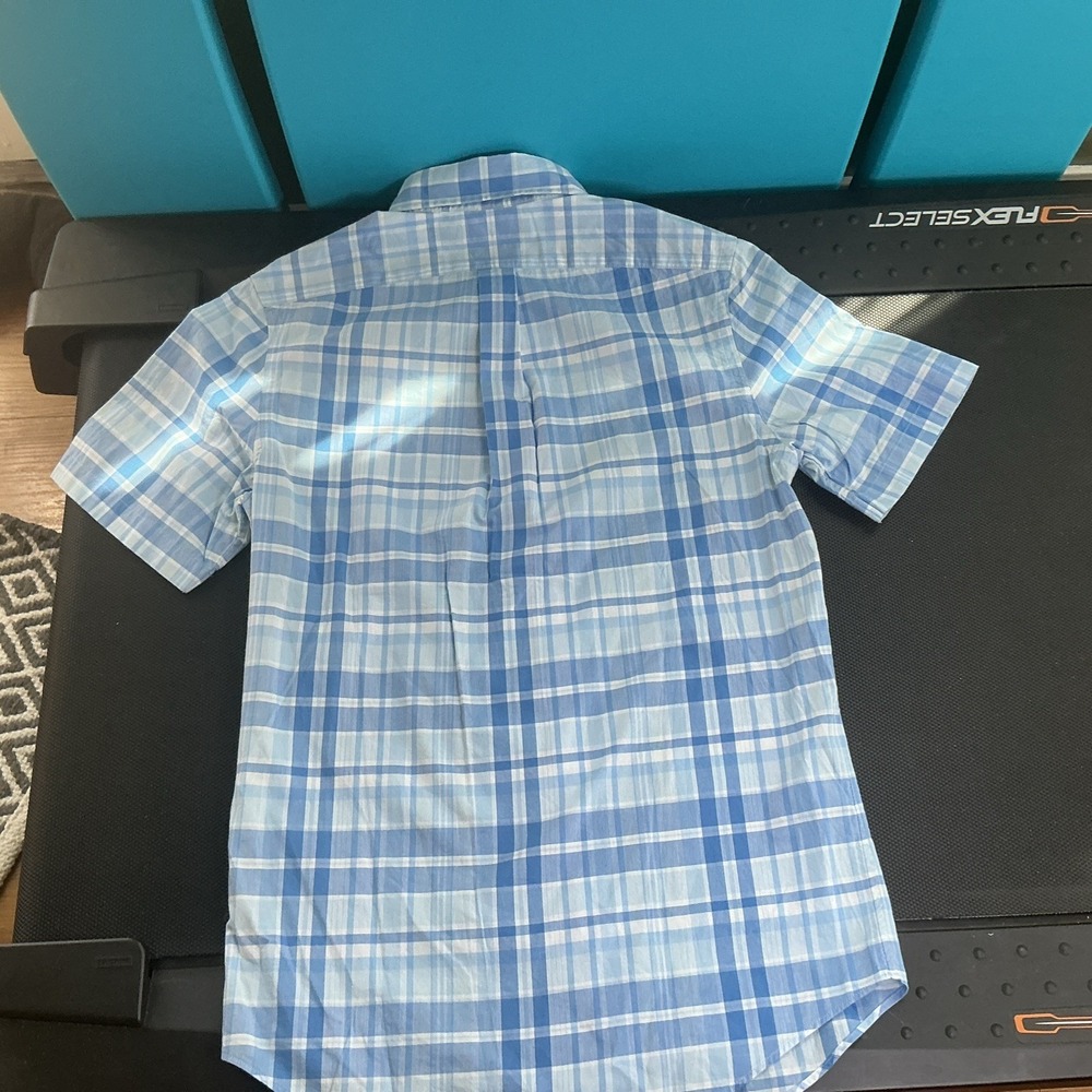 Vineyard Vines by Shep & Ian Men's Size Xs-short Sleeve Button Down-blue&white - Picture 4 of 4